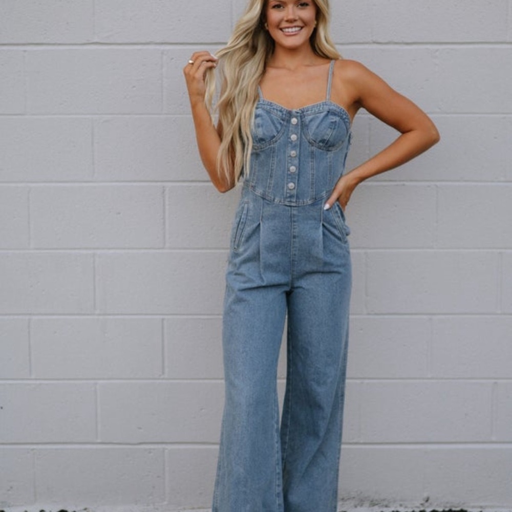 These Three Boutique Women's Denim Jumpsuit
